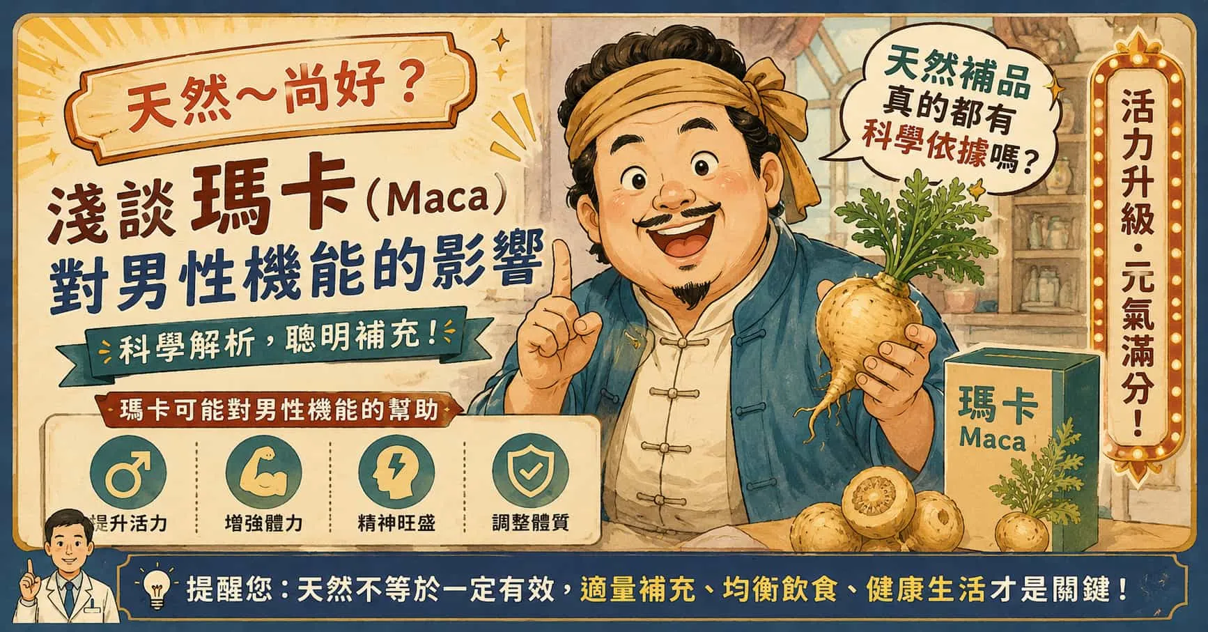 瑪卡（Maca）對男性機能有幫助嗎？從實證醫學看性慾、勃起與生育力